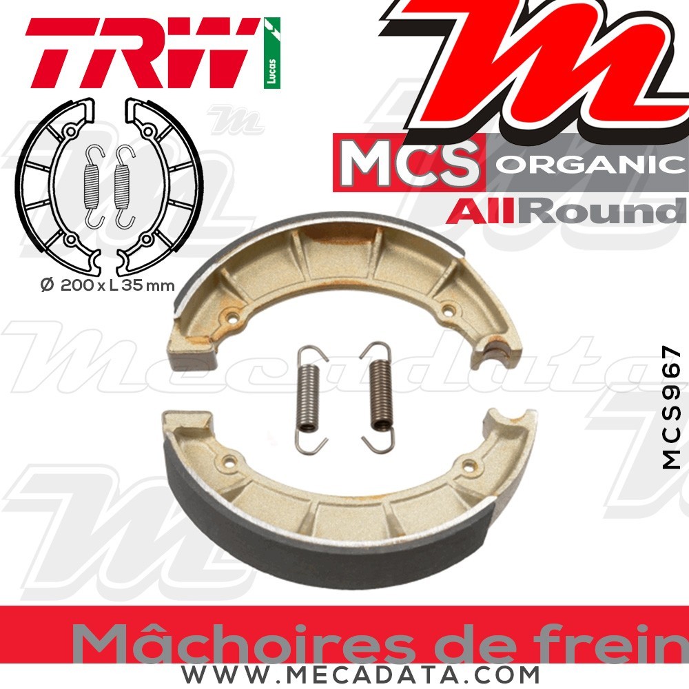 Mâchoires de frein  ~ TRW Lucas MCS 967 