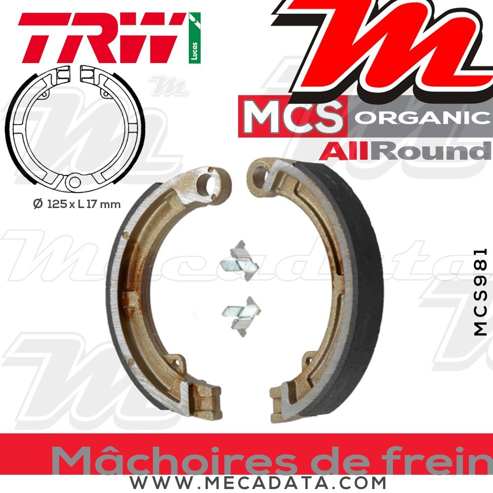 Mâchoires de frein  ~ TRW Lucas MCS 981 