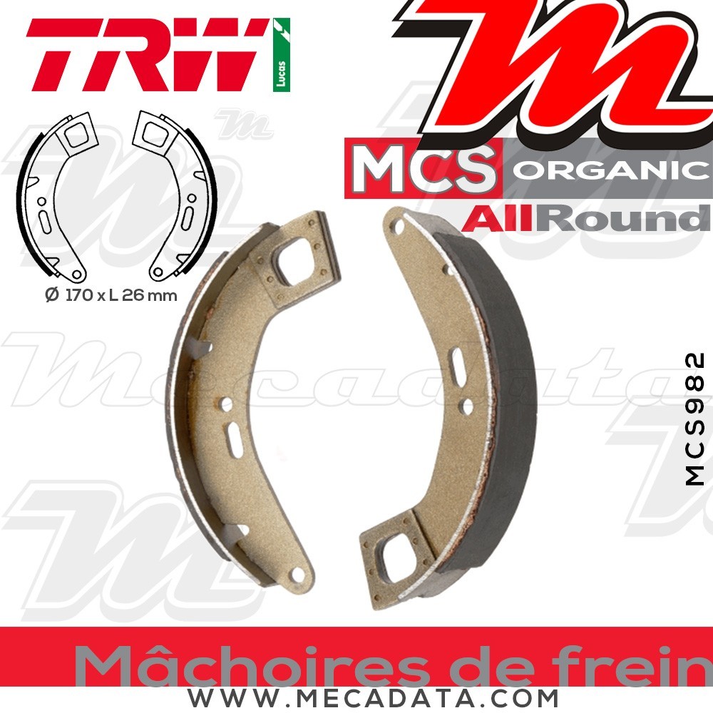 Mâchoires de frein  ~ TRW Lucas MCS 982 