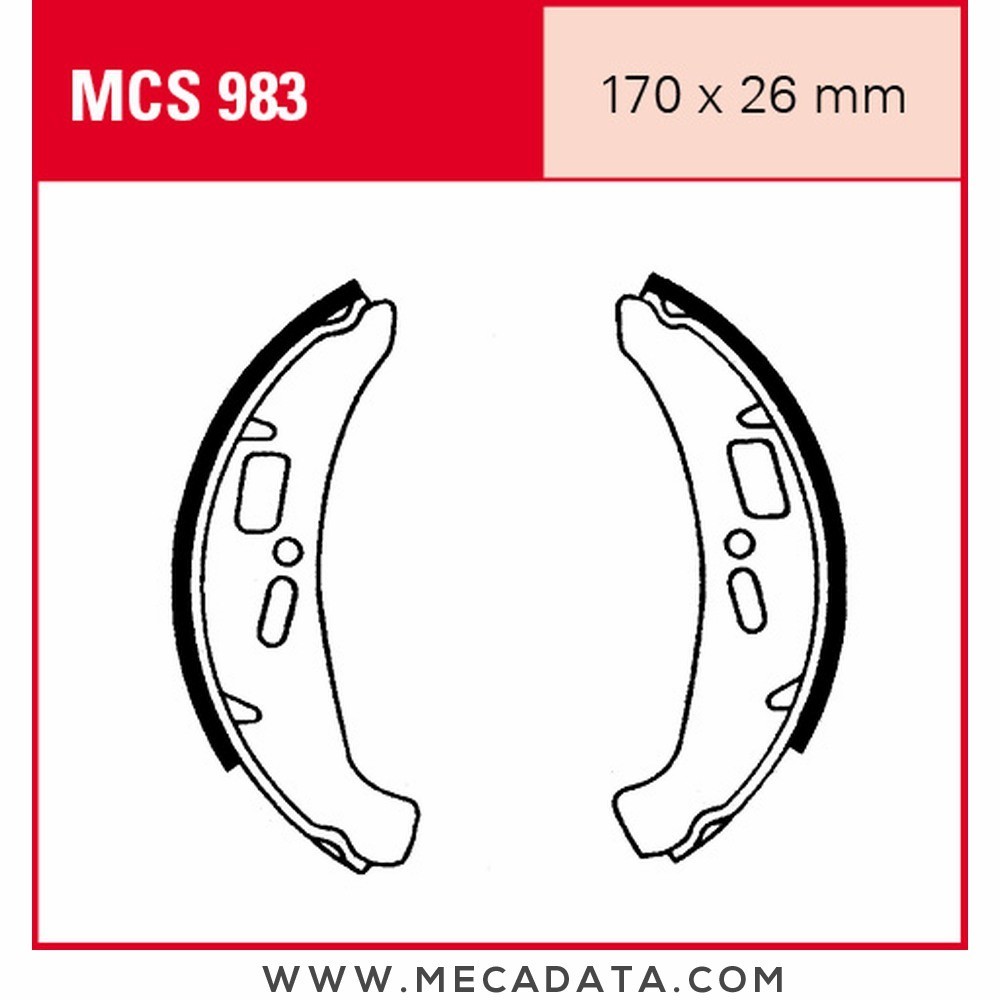 Mâchoires de frein  ~ TRW Lucas MCS 983 