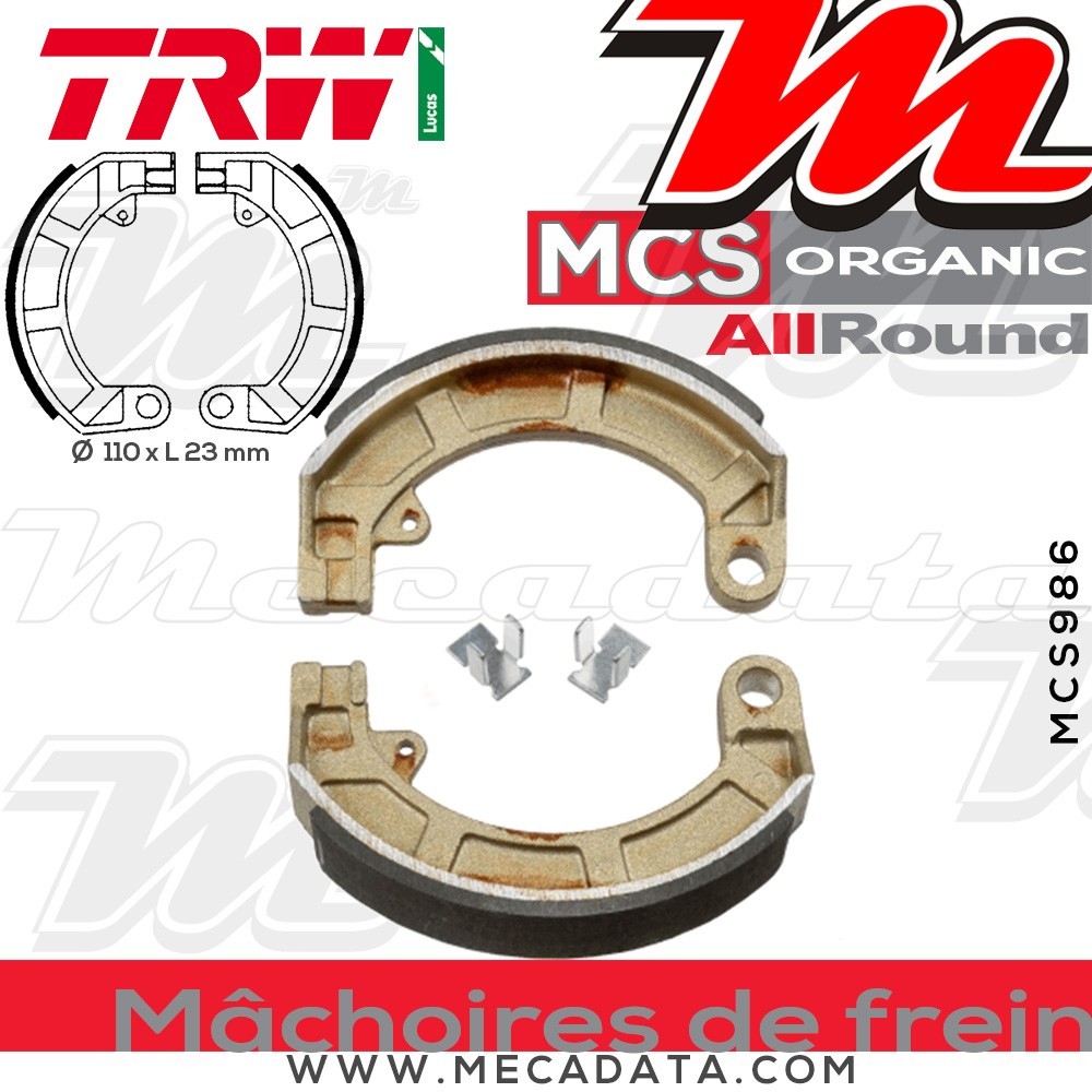 Mâchoires de frein  ~ TRW Lucas MCS 986 