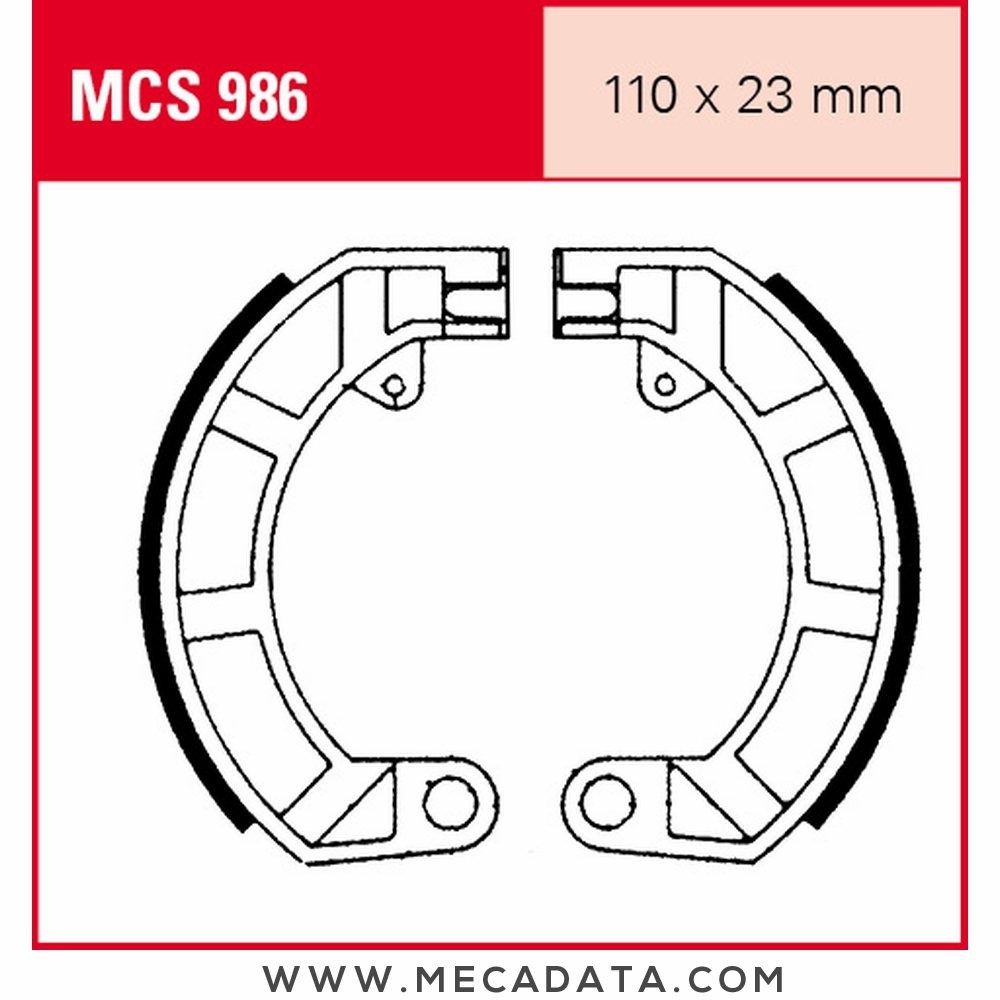 Mâchoires de frein  ~ TRW Lucas MCS 986 