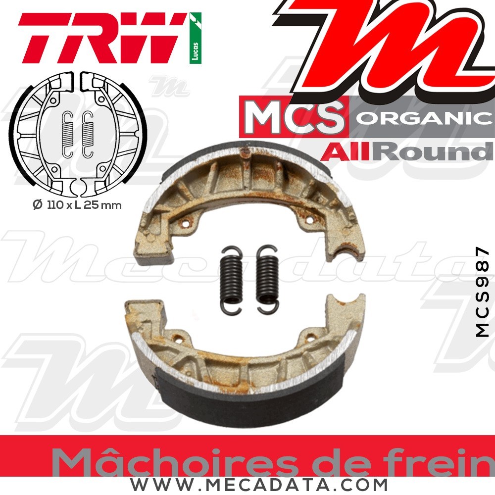 Mâchoires de frein  ~ TRW Lucas MCS 987 