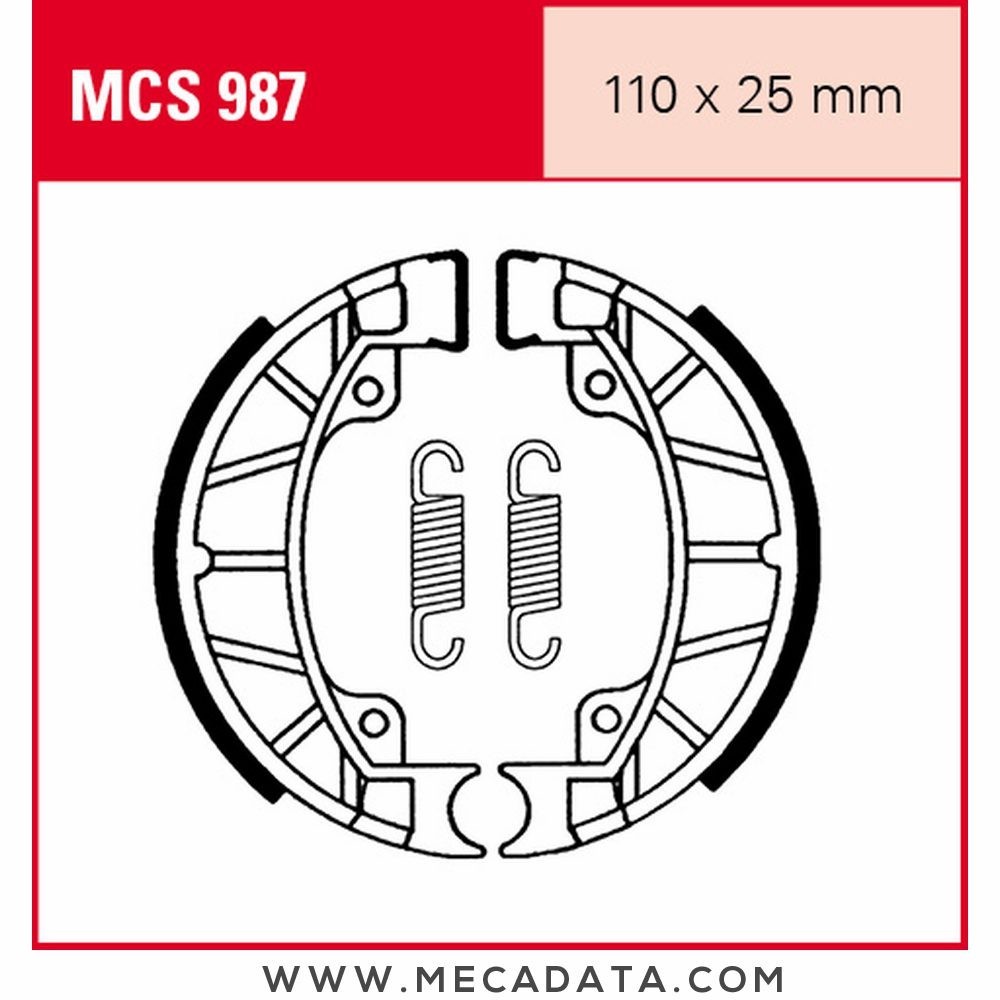 Mâchoires de frein  ~ TRW Lucas MCS 987 