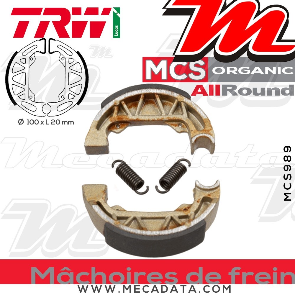 Mâchoires de frein  ~ TRW Lucas MCS 989 