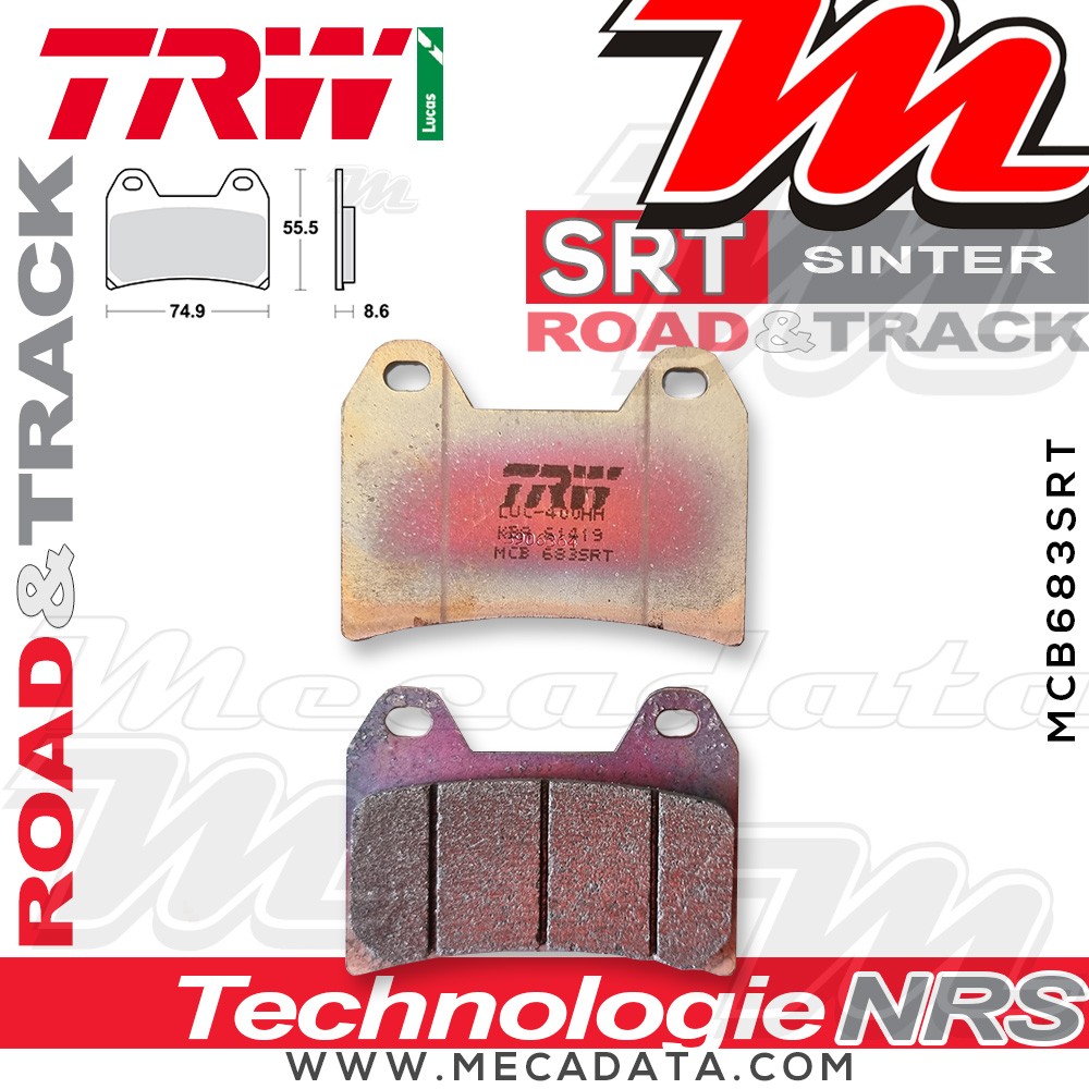 SBS 627HS Kit De Plaquettes De Frein Avant Honda CB F CB1 400 1989-1990