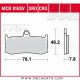 Plaquettes de frein ~ TRW Lucas MCB 816 SV 