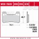 Plaquettes de frein ~ TRW Lucas MCB 755 SRT 