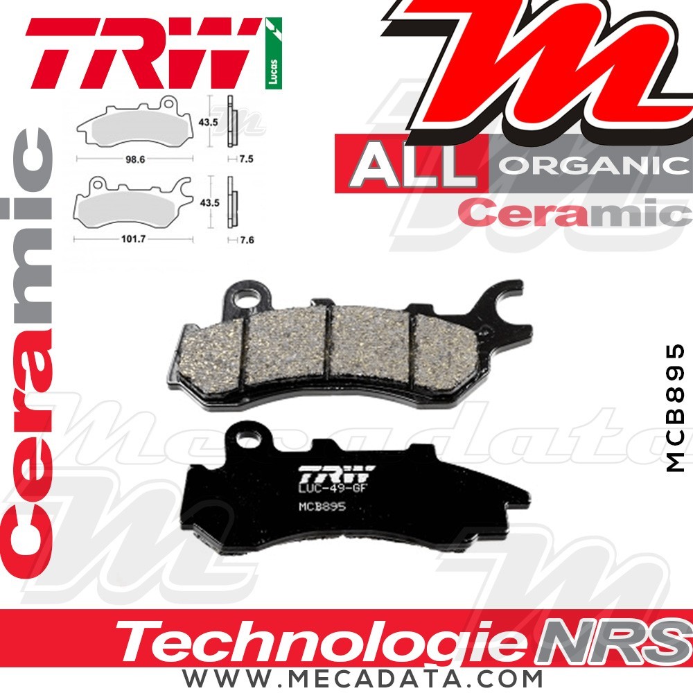 Plaquettes de frein  ~ TRW Lucas MCB 895