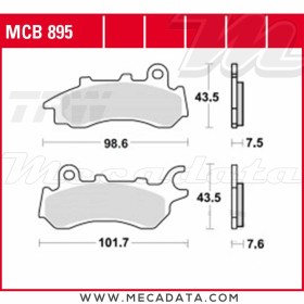 Plaquettes de frein  ~ TRW Lucas MCB 895