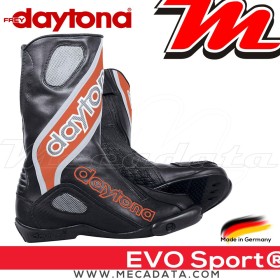Bottes moto Racing avec coque rigide Daytona Evo Sports  Couleur:Noir/Rouge