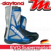Bottes moto Racing avec coque rigide Daytona Evo Supermoto  Couleur:Bleu/Titane
