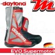 Bottes moto Racing avec coque rigide Daytona Evo Supermoto Couleur:Rouge/Titane