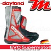 Bottes moto Racing avec coque rigide Daytona Evo Supermoto  Couleur:Rouge/Titane