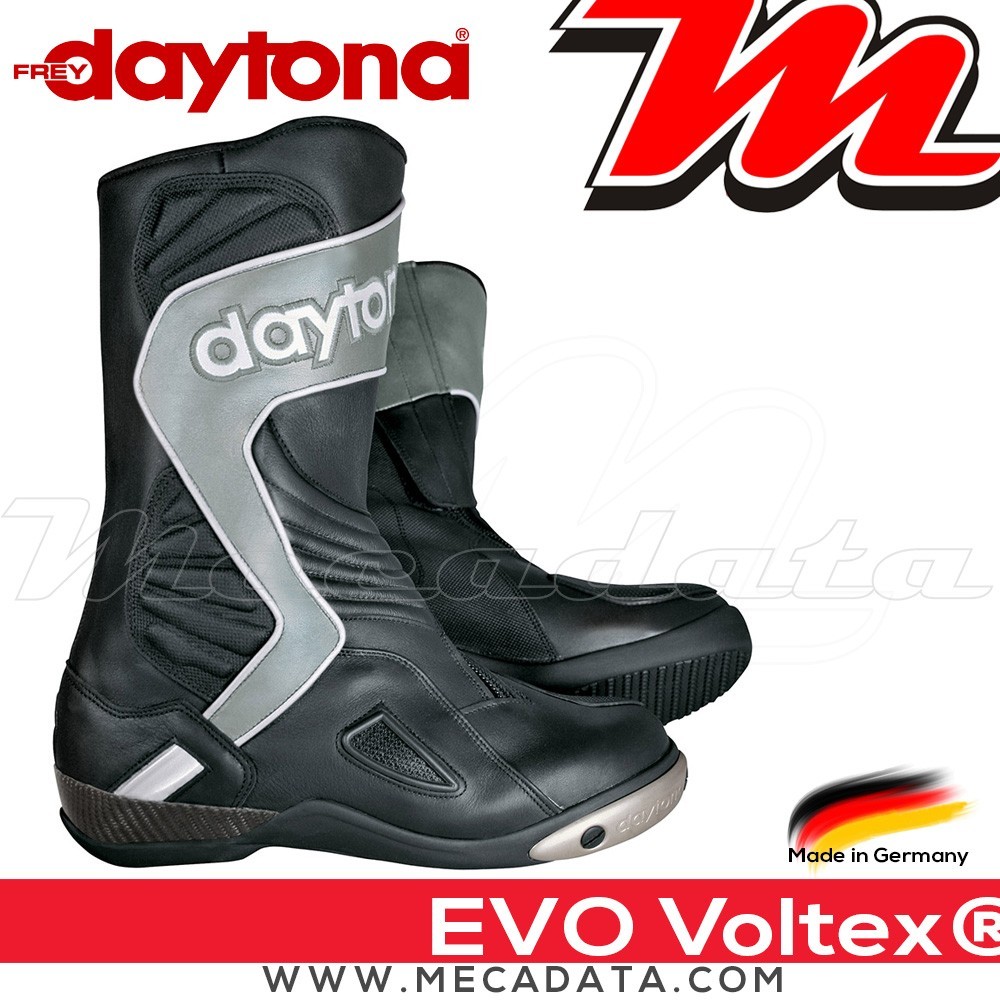 Bottes moto Racing avec coque rigide Daytona Evo Voltex  Couleur:Noir/Métallisé