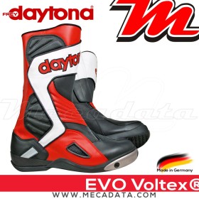 Bottes moto Racing avec coque rigide Daytona Evo Voltex  Couleur:Rouge/Noir/Blanc