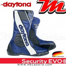 Bottes moto Racing avec coque rigide Daytona Security Evo G3 Couleur:Bleu/Blanc/Noir