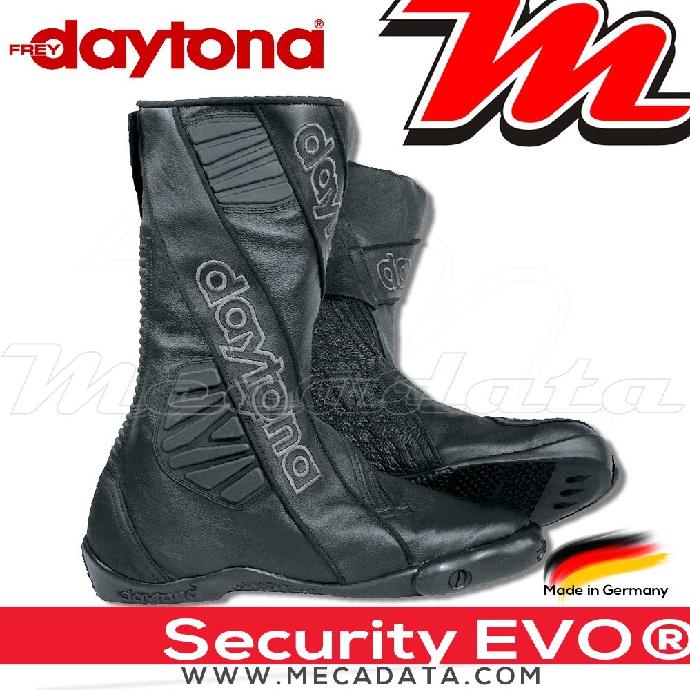 Bottes moto Racing avec coque rigide Daytona Security Evo G3  Couleur:Noir