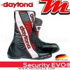 Bottes moto Racing avec coque rigide Daytona Security Evo G3  Couleur:Noir/Blanc/Rouge