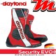 Bottes moto Racing avec coque rigide Daytona Security Evo G3 Couleur:Rouge/Blanc/Noir