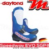 Bottes moto Racing avec coque rigide Daytona Speedway Evo SGP  Couleur:Bleu/Blanc