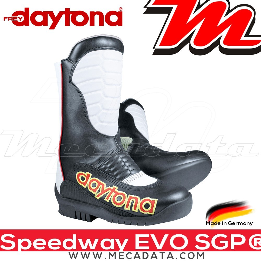 Bottes moto Racing avec coque rigide Daytona Speedway Evo SGP  Couleur:Noir/Blanc