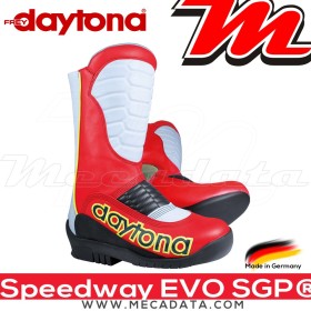 Bottes moto Racing avec coque rigide Daytona Speedway Evo SGP  Couleur:Rouge/Blanc