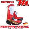 Bottes moto Racing avec coque rigide Daytona Speedway Evo SGP  Couleur:Rouge/Blanc