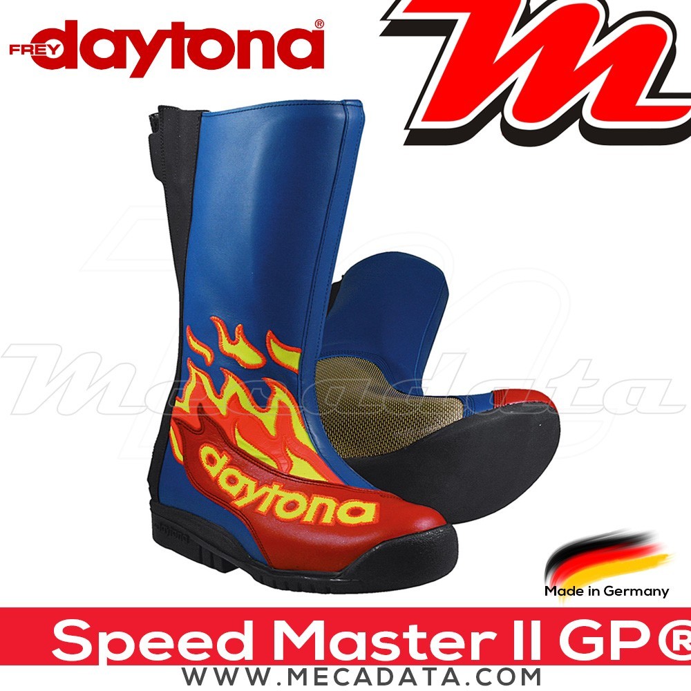 Bottes moto Racing Daytona Speed Master II GP  Couleur:Bleu/Rouge/Flamme