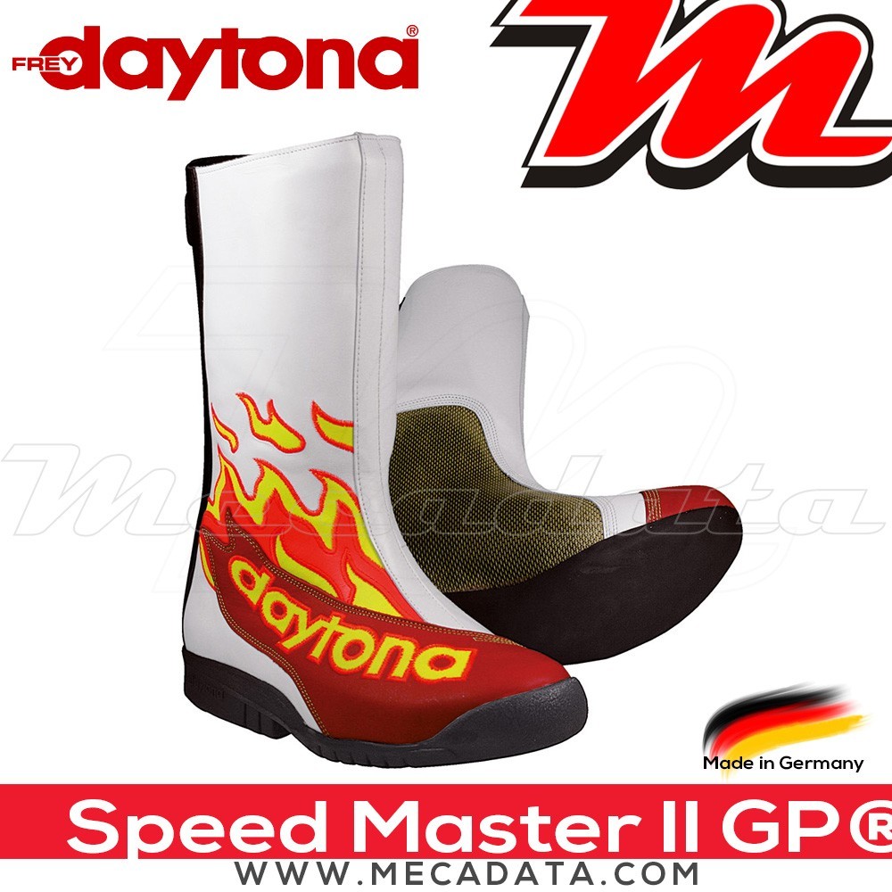 Bottes moto Racing Daytona Speed Master II GP  Couleur:Rouge/Blanc/Flamme