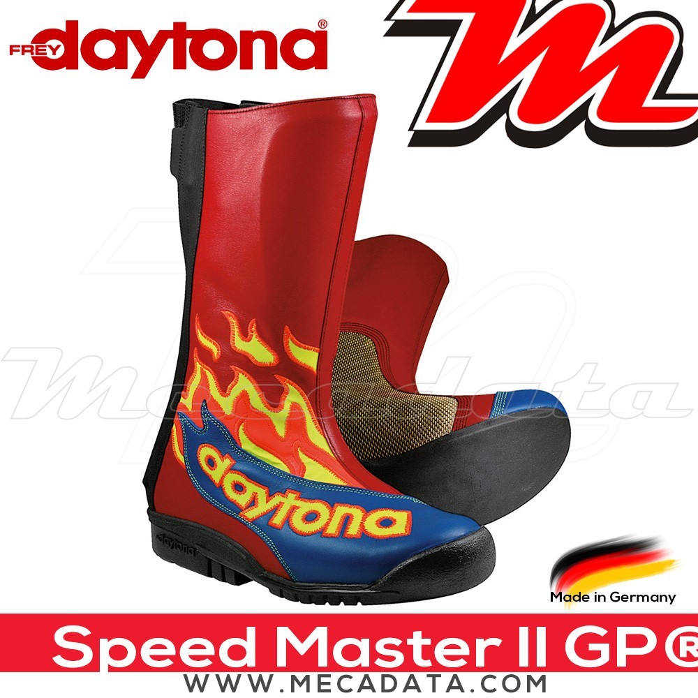 Bottes moto Racing Daytona Speed Master II GP  Couleur:Rouge/Bleu/Flamme