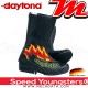 Bottes moto Racing Daytona Speed Youngsters Couleur:Noir/Flamme