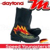 Bottes moto Racing Daytona Speed Youngsters  Couleur:Noir/Flamme
