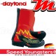 Bottes moto Racing Daytona Speed Youngsters Couleur:Rouge/Flamme
