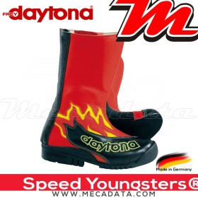 Bottes moto Racing Daytona Speed Youngsters  Couleur:Rouge/Flamme