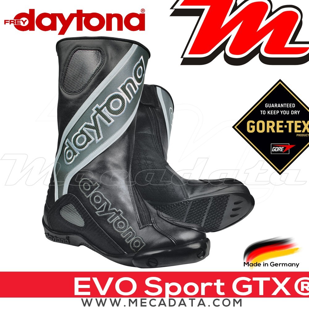 Bottes moto Racing Gore-Tex avec coque rigide Daytona Evo Sports GTX®  Couleur:Noir/Métallisé