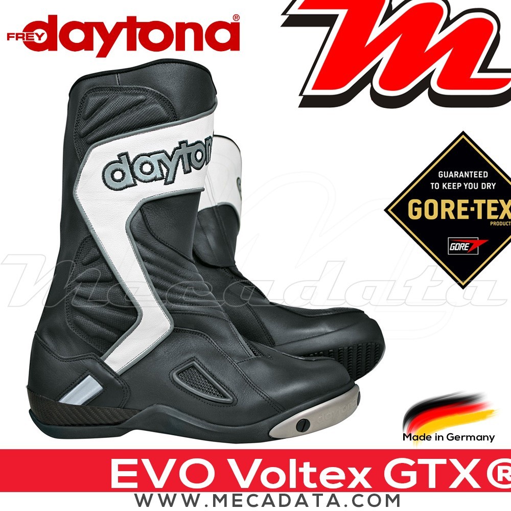 Bottes moto Racing Gore-Tex avec coque rigide Daytona Evo Voltex GTX®  Couleur:Noir/Blanc