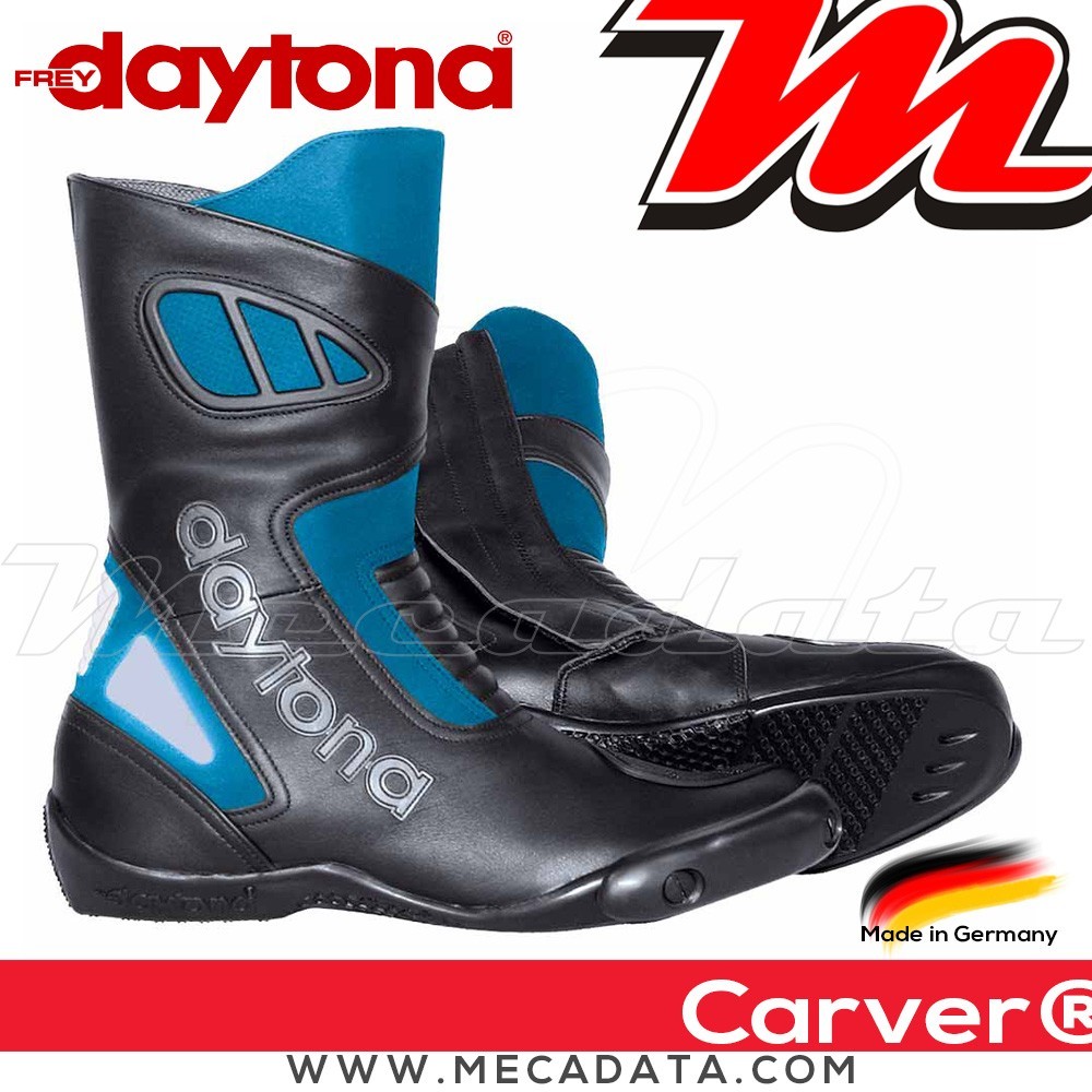 Bottes moto Sport Daytona Carver  Couleur:Noir/Bleu