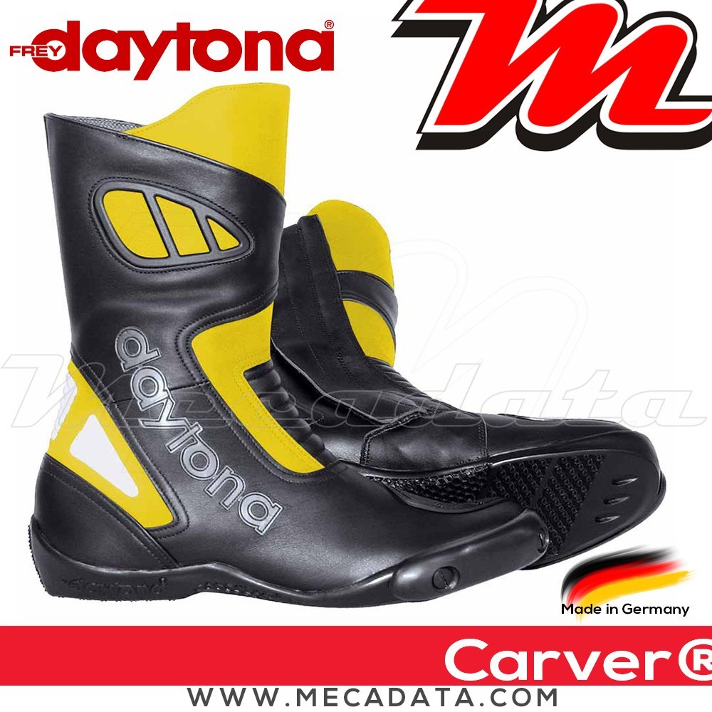 Bottes moto Sport Daytona Carver  Couleur:Noir/Jaune