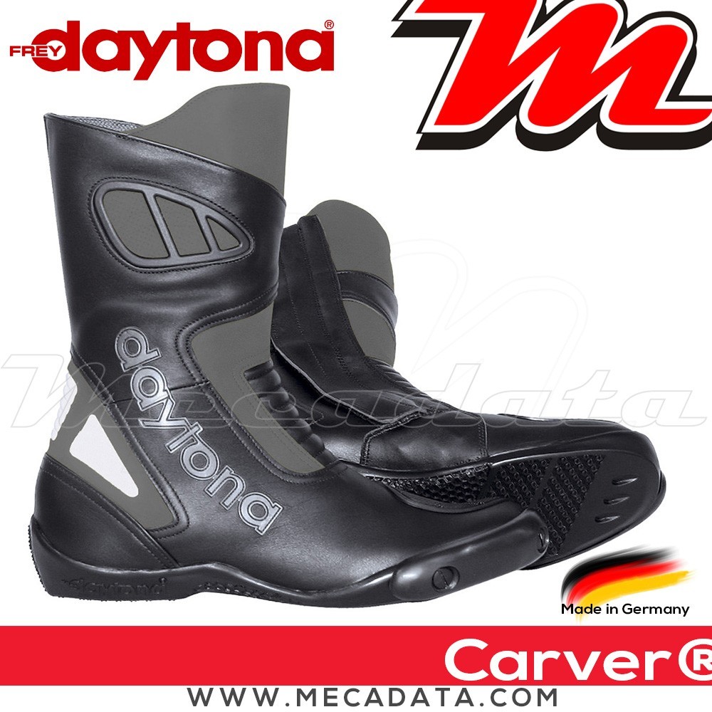 Bottes moto Sport Daytona Carver  Couleur:Noir/Métallisé