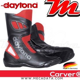 Bottes moto Sport Daytona Carver  Couleur:Noir/Rouge