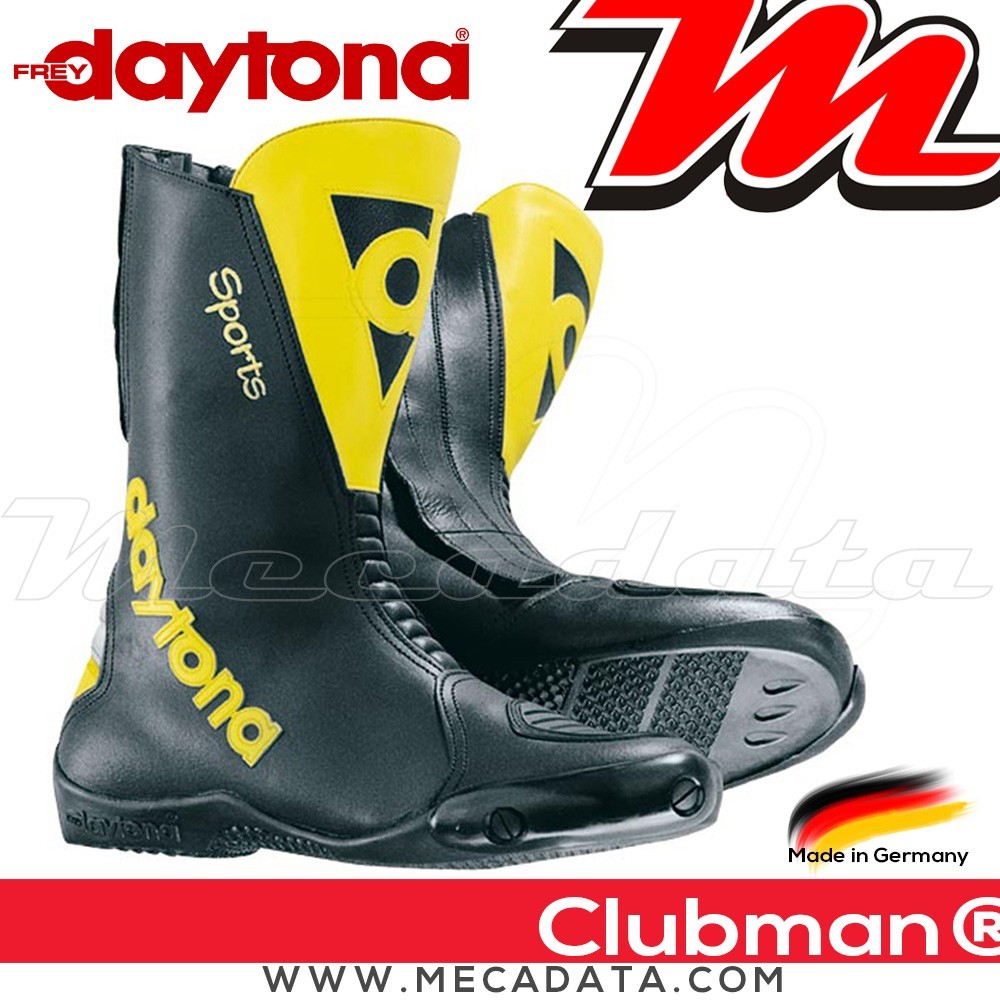 Bottes moto Sport Daytona Clubman  Couleur:Noir/Jaune