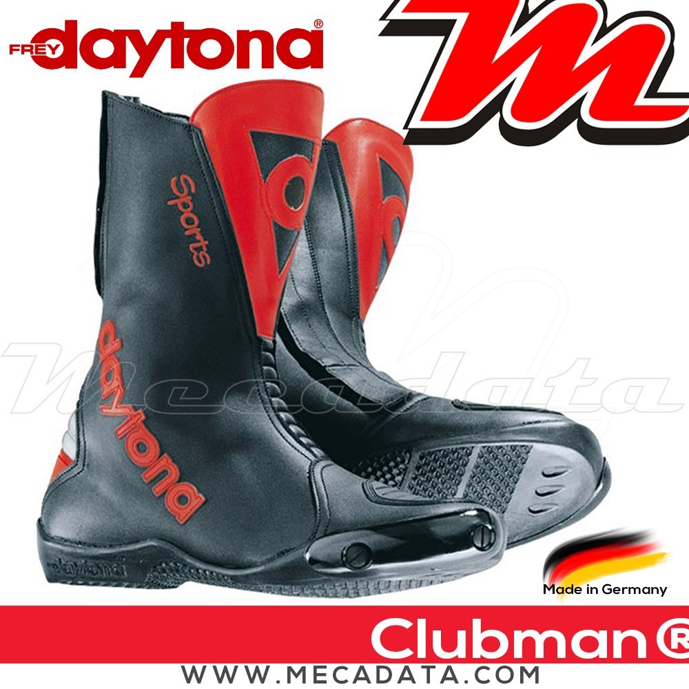 Bottes moto Sport Daytona Clubman  Couleur:Noir/Rouge