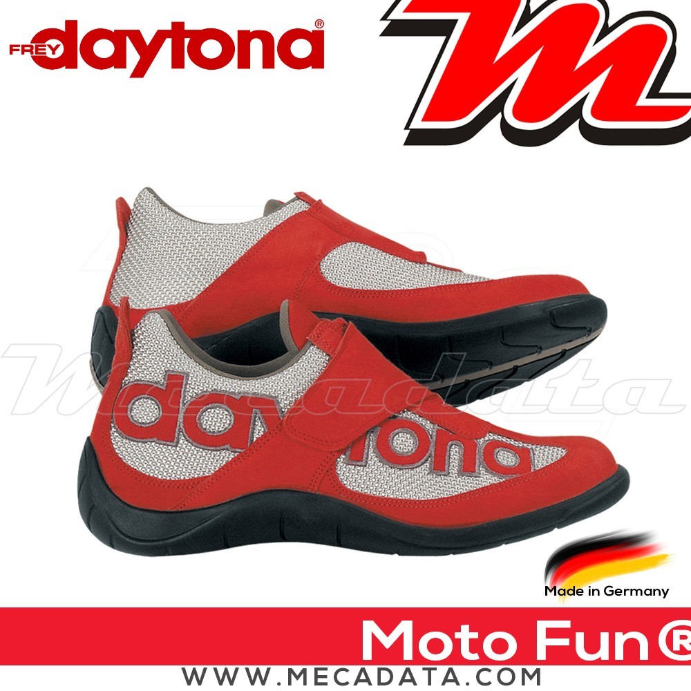 Chaussures moto Daytona Moto Fun  Couleur:Rouge/Argent