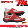 Chaussures moto Daytona Moto Fun  Couleur:Rouge/Argent