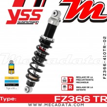 Amortisseur ~ YSS FZ366-410TR-02-88 