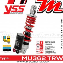 Amortisseur ~ YSS MU362-275TRW-08-858 