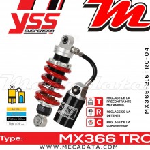 Amortisseur ~ YSS MX366-215TRC-04-858 
