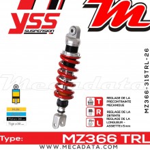 Amortisseur ~ YSS MZ366-315TRL-26-85 