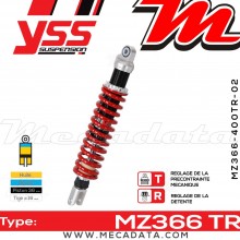 Amortisseur ~ YSS MZ366-400TR-02-85 